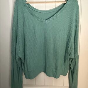 Auden Mint Green Long Sleeve Top